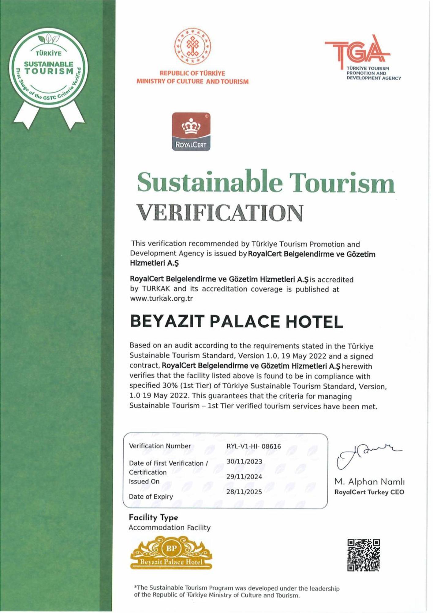Beyazit Palace Hotel Istanbul Exterior photo